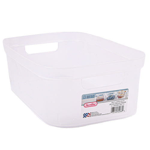 sterilite small storage bin clear -- 8 per case