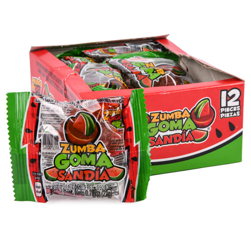 zumba goma sandia candy disp 22gr -- 16 per case