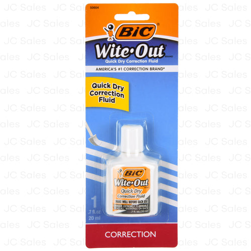 bic wite-out correction fluid .7-oz -- 6 per box