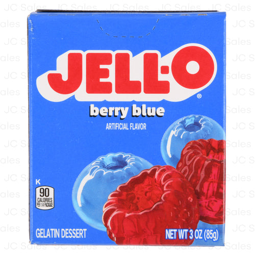 jell-o blueberry flavored gelatin mix 3-oz -- 24 per case