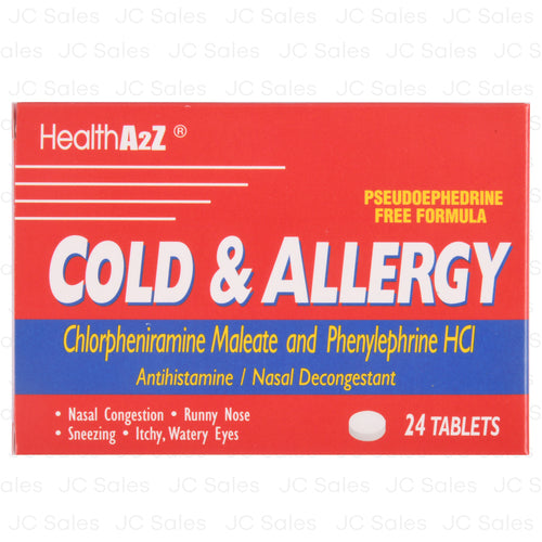 healtha2z cold allergy 24 tablets -- 24 per case