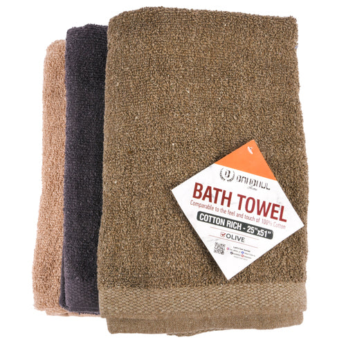 premium bath towel asast color 25 x51 -- 24 per case