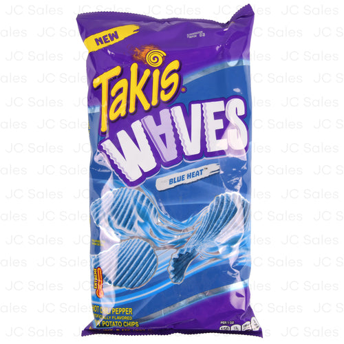 takis waves blue heat chips 8-oz -- 12 per case