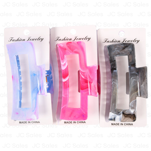 fashion jewelry hair clip marble asst -- 12 per box