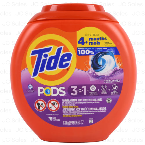 tide pods 3in1 spring meadow 76 ct -- 4 per case