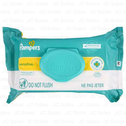 pampers baby wipe sensitive 84 ct -- 4 per case