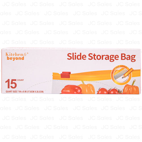 kitchen beyond slide storage bag 15ct 7 x 8 -- 24 per case