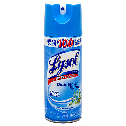 lysol disinfectant spray spring waterfall 12.5 oz -- 12 per case