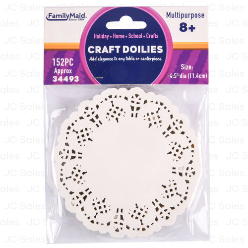 paper craft doilies 4.5 dia 152pc -- 24 per box