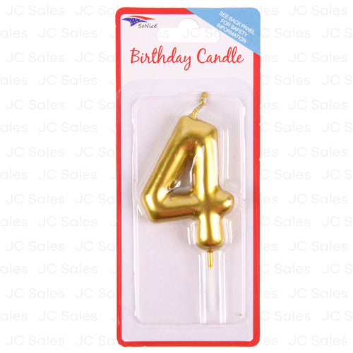 so nice metallic birthday candle 4 4 assorted colors -- 12 per box