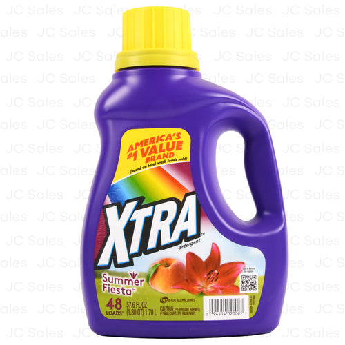 xtra liquid detergent summer fiesta 57.6 oz -- 6 per case