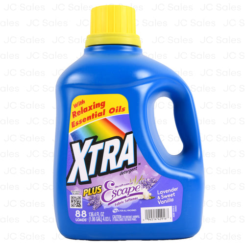 xtra liquid detergent plis scent of escape 136.4 oz -- 4 per case