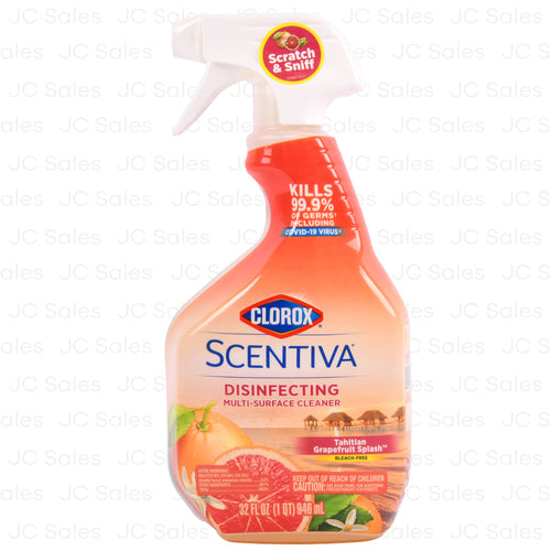 clorox scentiva disinfecting spray tahitian 32 oz -- 6 per case