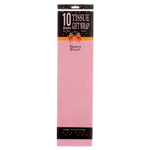 pink tissue wrap - 10 count -- 12 per box