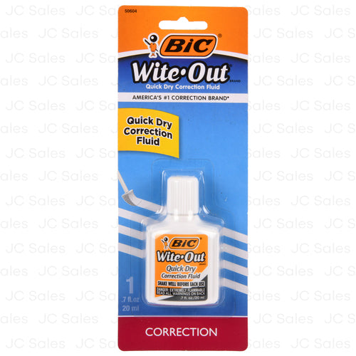 bic white out correction fluid 7oz -- 12 per box