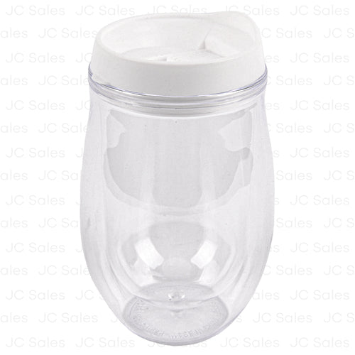 plastic double wall tumbler clear -- 36 per case