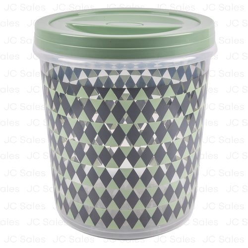 kocina printed rnd container w lid asst 10lt -- 24 per case