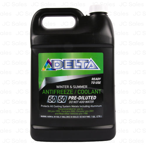 delta 50 50 antifreeze coolant 1 gal prediluted conventional green -- 6 per case