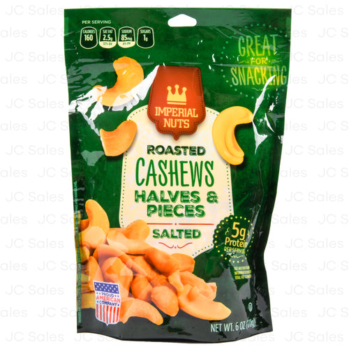 imperial nuts roasted cashews salted 6-oz -- 12 per case