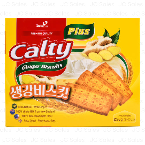 biscafun calty ginger biscuits plus 256gr -- 12 per case