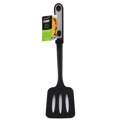 family chef nylon slotted turner black -- 72 per case