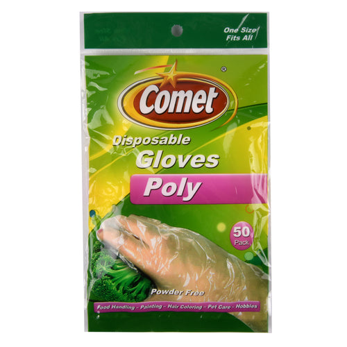 comet disposable gloves 1size 50-pk -- 144 per case