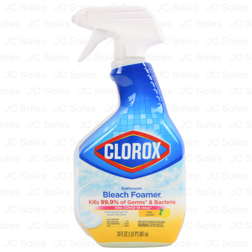 clorox bleach foamer for bathroom crisp lemon 30 oz -- 9 per case