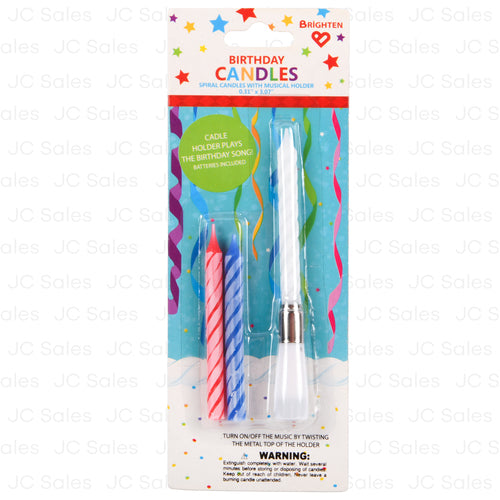 birthday candles w musical holder -- 48 per case