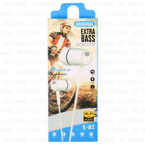 extra bass stereo earphones 3.5mm -- 12 per box