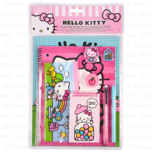 hello kitty stationery school set 10pc -- 12 per case