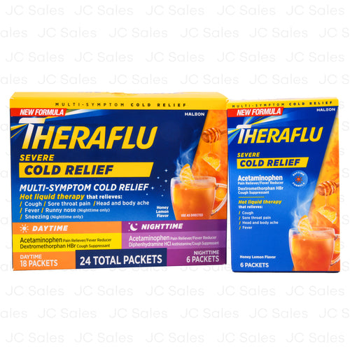 theraflu nighttime severe cold cough assorted -- 24 per box