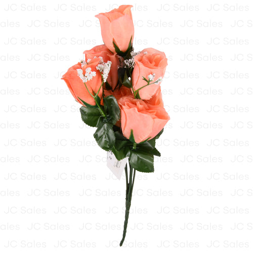 artificial rose bud bush blush 14.5 -- 12 per box