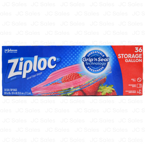 ziploc storage bag gallon 36ct -- 6 per case