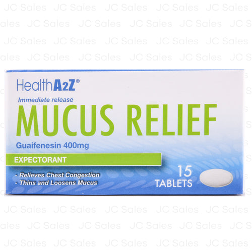 healtha2z mucus relief original 400mg 15 tablets -- 24 per case