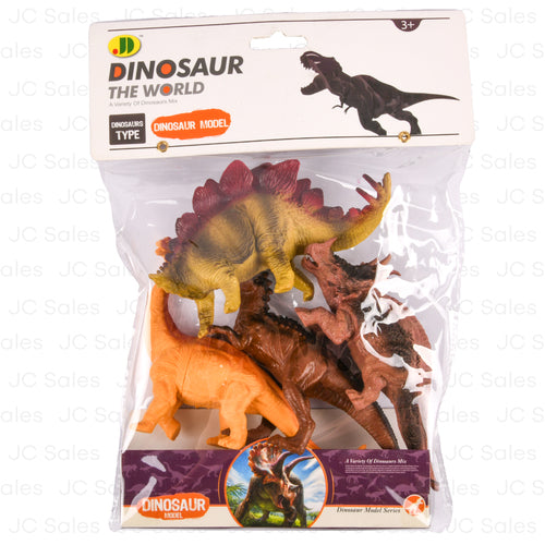 dinosaur the world asst 4pc in pvc bag -- 18 per box