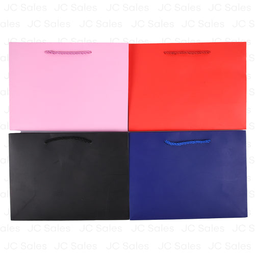 gift bag small solid assorted colors -- 12 per box