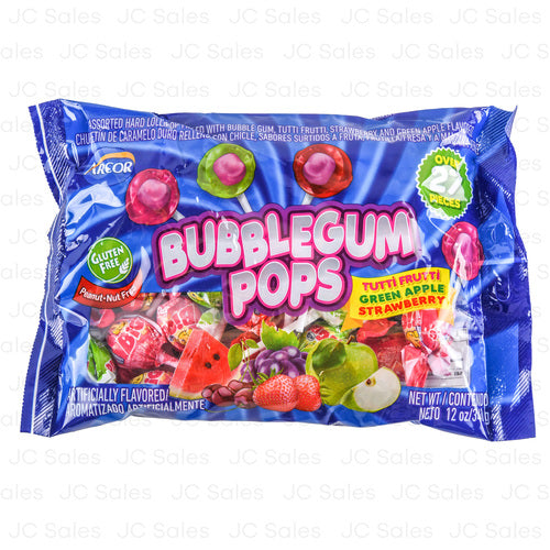 arcor bubblegum pops asst 12 oz -- 24 per case