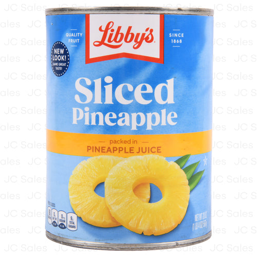 libby s pineapple slices 100 jce 20-oz -- 12 per case