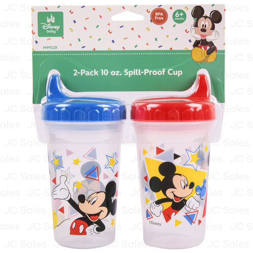 mickey spill proof cup 2pk -- 12 per box