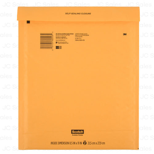 3m scotch bubble mailer 8.5 x 11 -- 120 per case