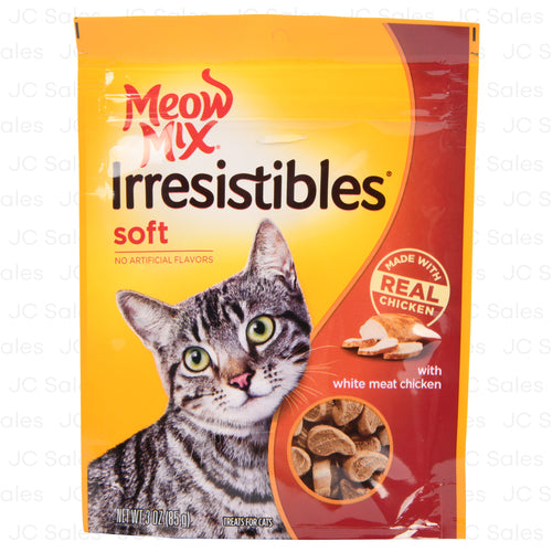 meow mix irresistables soft real white meat chicken 3 oz -- 5 per case