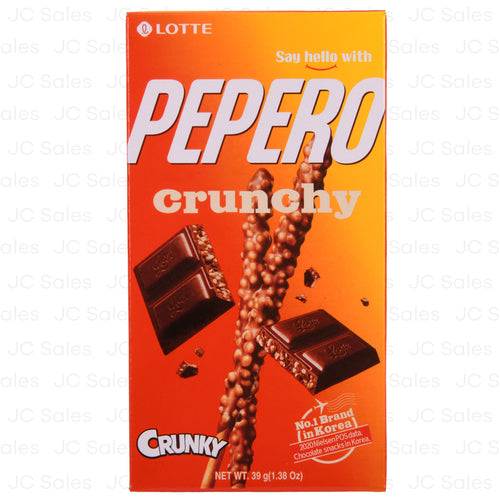 pepero biscuit stick choco cover crunchy 1.38-oz -- 40 per case