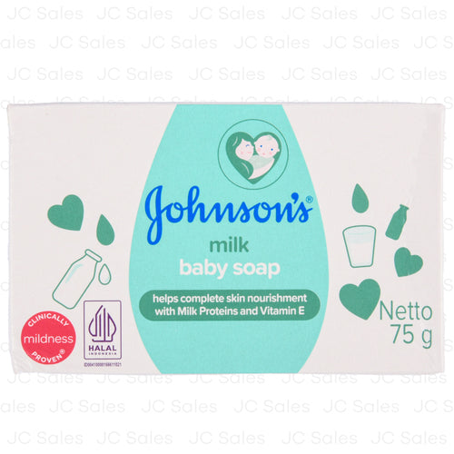 johnson s baby milk soap 75 gr -- 96 per case