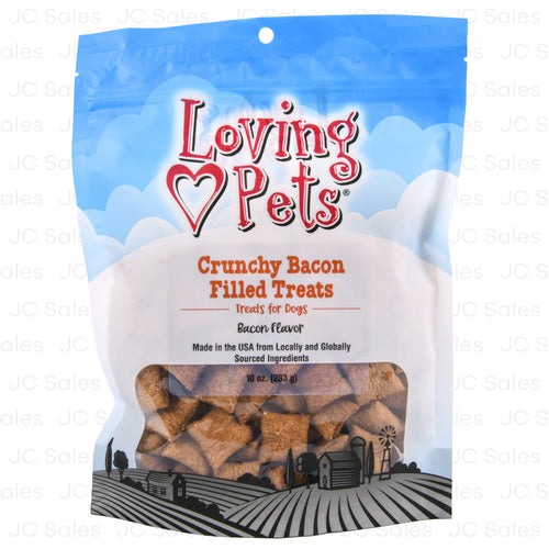 lovpets bacon treats 10-oz -- 12 per case