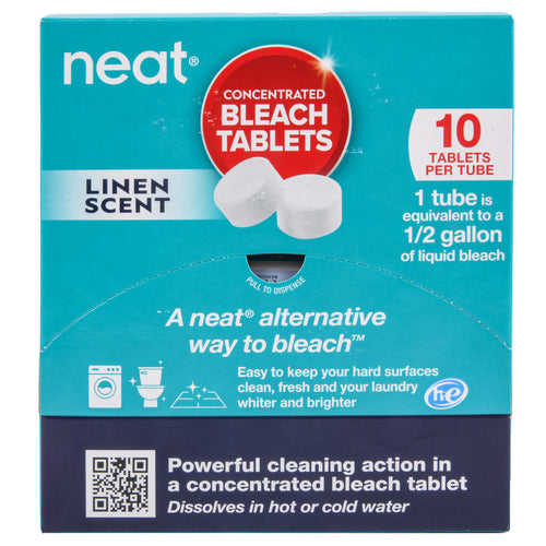 neat bleach tablets tube linen 10ct -- 18 per box