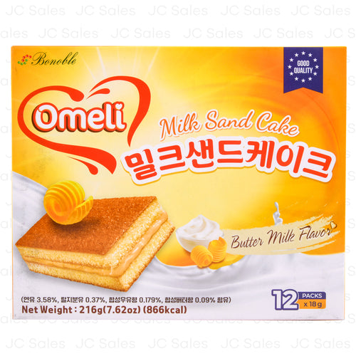 omeli butter milk sand cake 216gr -- 12 per case