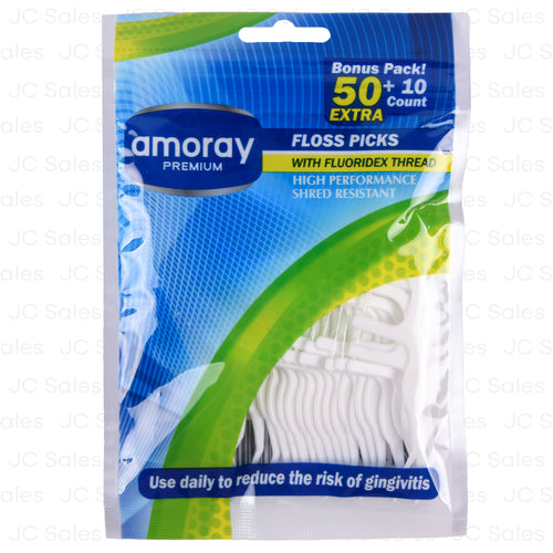 amoray floss picks 50 ct -- 48 per case