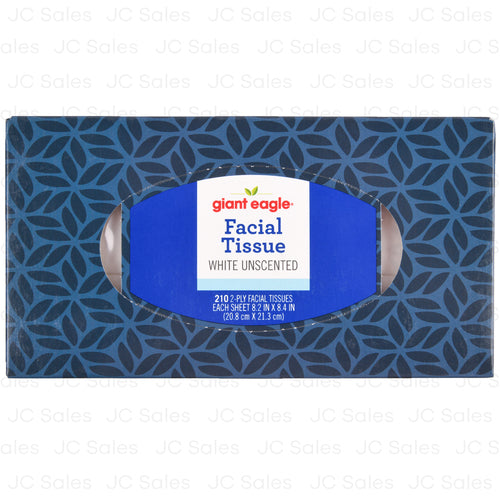 giant eagle facial tissue uncented 210ct 2ply -- 24 per case