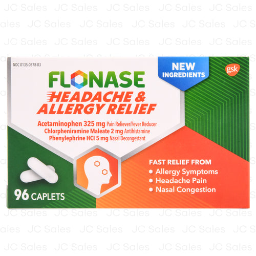 flonase headache allergy relief 96-caplets -- 24 per case