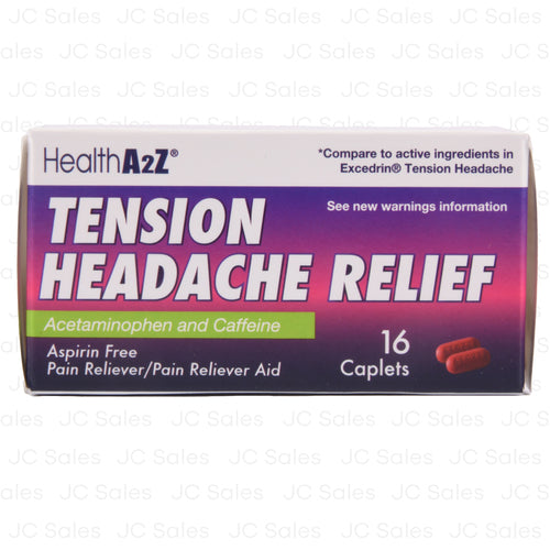 healtha2z tension headache relief 16 ct -- 24 per case